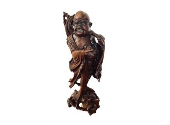 Vintage Mid-century Chinese Wood Carved Statue