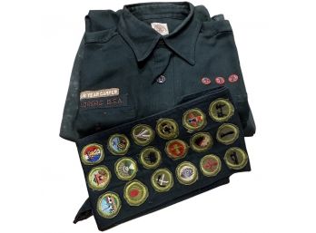 Boy Scouts Of America Uniform With Sash Full Of Badges