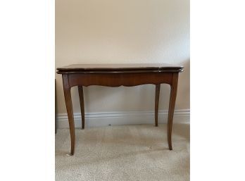 Wooden Dining Room Table With Queen Anne Legs. Top Folds!