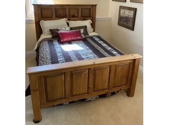 Queen Size Bed With Wooden Bed Frame! All Contents Included. Mattress In Great Condition!