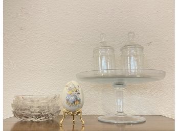 Set Of Vintage Glassware & Decor