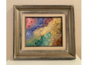 Colorful Abstract Art Framed Painting, 16 X 14
