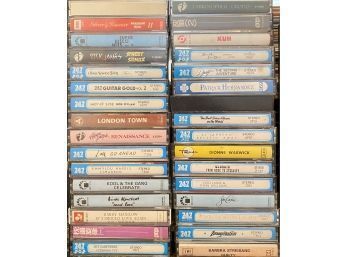 Collection Of Cassette Tapes: Olivia Newton John, Dionne Warwick, Barbra Streisand, Bob Dylan And More
