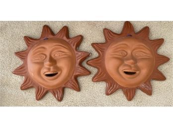 Ceramic Sun Gods, 16 Inch Diameter