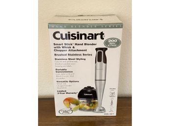 New Cuisinart Smart Stick Variable Speed Hand Blender With Whisk & Chopper Attachment - Stainless Steel