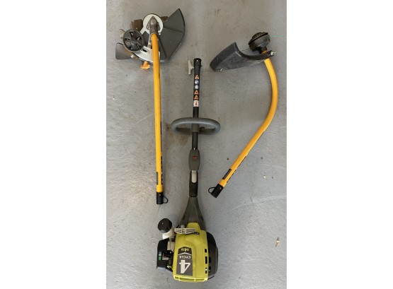 Ryobi 4 Cycle, Gas Powered Edger & Weedwhacker Combo With Attachments