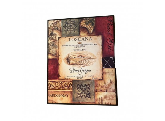 Wine Country Toscana Wine Vintage Wall Sign