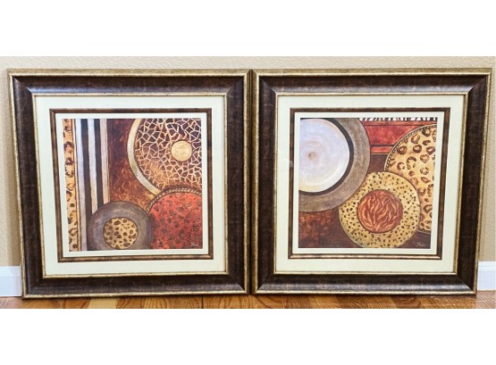 Set Of Pinto, Patricia African Circles Art Prints: 19x19 Framed Museum Art Print Titled African Circles II