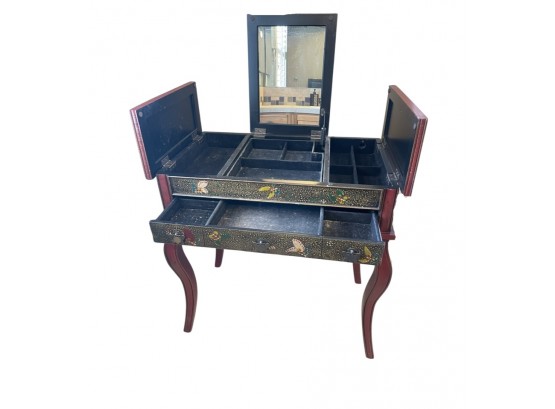 Beautiful Multi-use Vanity With Drawer Space And Fold Away Mirror