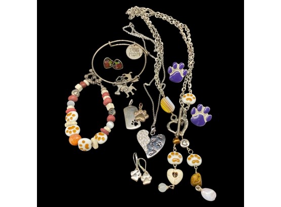 Dog Lovers! Jewelry Collection With Dog Theme Charms And Beads