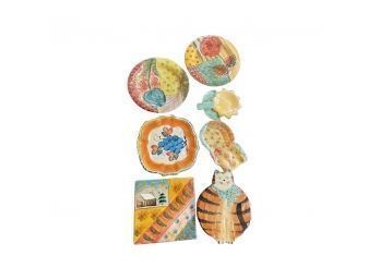 Made In Italy Hand Painted Adorable Decorative Plate Set & Individual Pieces