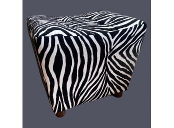 Unique Zebra Print Ottoman!