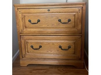 Beautiful, Wooden, Two Drawer Lateral Filing Cabinet