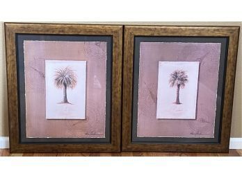 Set Of Vitoria Splendore (Italian) Framed Canvas Art Prints With Palm Trees