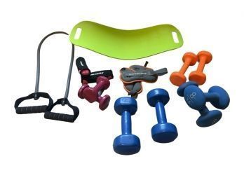 Fitness Lovers! Simply Fit Board, Range Of Weights, Roller And Tension Band