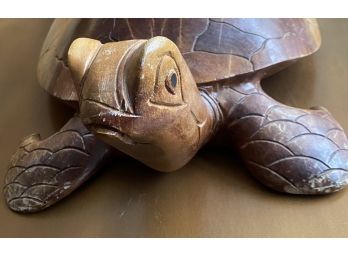 Made In Jamaica, Large Sea Turtle Statue. Hand Carved