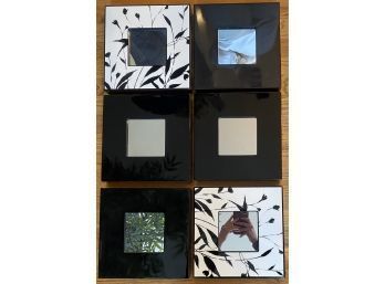 Set (6) Matching Square Mirrors, 10 X 10 Inches Each