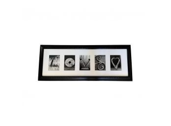 Dark Brown Gorgeous Framed Photo LOVE Print