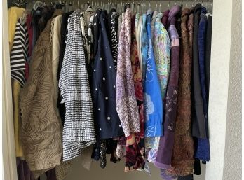 Closet FULL Of Womens Clothing! Blazers, Blouses, Tanks And Sweaters