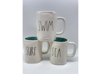 Playful Swim, Surf, Sea Mugs By Rae Dunn