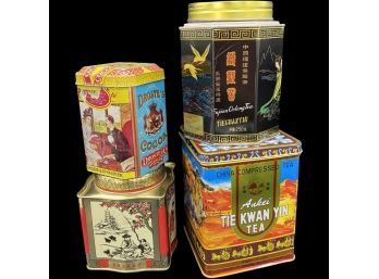 Authentic Chinese Tea And Cocoa Tins