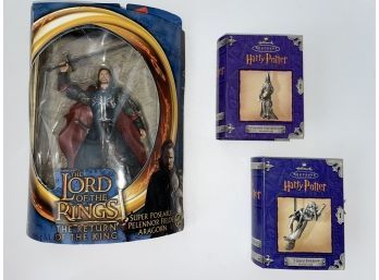 The Lord Of The Rings- The Return Of The King Figurine, And Harry Potter And Dumbledore Keepsake Ornaments