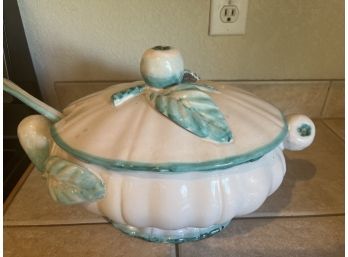 Gorgeous  Italian Soup Tureen With Ladle