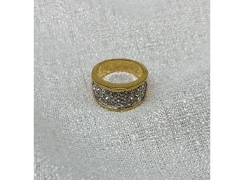 Beautiful Thick Studded Ring With Gold Color Band. Could Fit Size 5-6