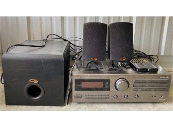 JVC RX-515V Receiver And (3) Klipsch THX Speakers