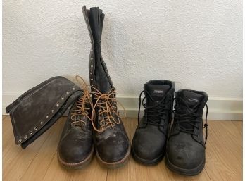 Mens Steel-toed Worker Boots. Size 11-11.5