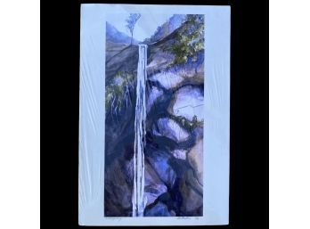 13 X 19 Signed Print, Waterfalling By Gail Austin No. 1/40