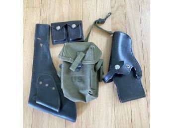 Leather Gun Holsters And US NAVY Side Bag