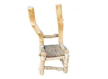 Hand Crafted Wooden Log Chair
