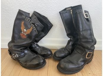 Mens Leather Boots. Harley-Davidson And Guide Gear. Size 11.5