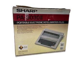 SHARP PA-3030 Portable Electronic Intelliwriter Plus In Original Box (2 Of 2)