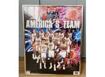 15 X 18 Framed Poster Of 1992 USA Basketball America Team By Starline. Michael Jordan And More!