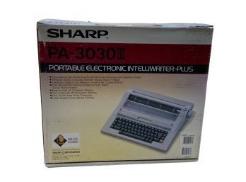 SHARP PA-3030 Portable Electronic Intelliwriter Plus In Original Box (1 Of 2)