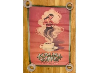 Vintage KAUAI Coffee Poster