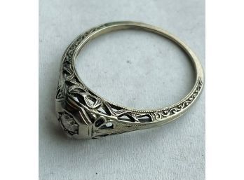 Timeless Silver Color Ring With Stud And Intricate Details