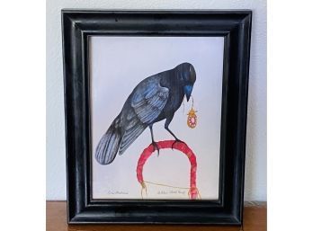 Authur Short Bull: Crow MedicineWatercolor Canvas Art Print