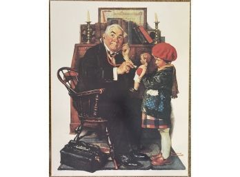 16 X 20 Norman Rockwell Print On Wooden Board