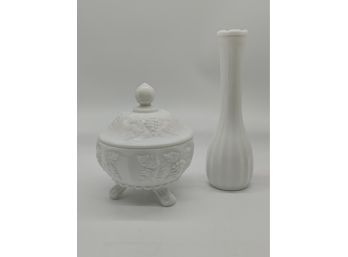 Milk Glass Decor