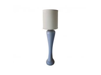 Very Tall Blue/grey Ceramic Floor Lamp- Stands At 65 In. High