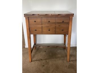 Vintage Wooden Sewing Table