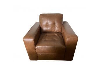 Lovely Brown Faux Leather Arm Chair