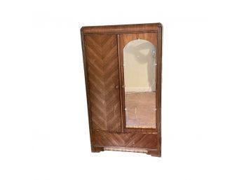 Beautiful Vintage Waterfall Armoire With Mirrors