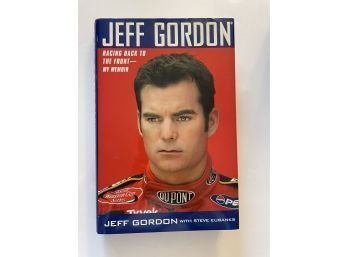 Racing Back To The Front- Jeff Gordon Memoir And Set Of Two Jess Gordon Glasses