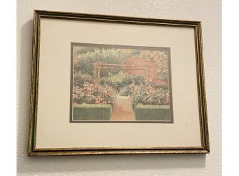 Impressionistic Floral Garden Painting Framed Art Print