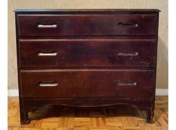 Antique Mid Century Table Top Cabinet 3 Drawer Chest