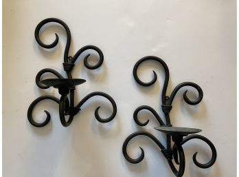 Metal Candle Holders X 2